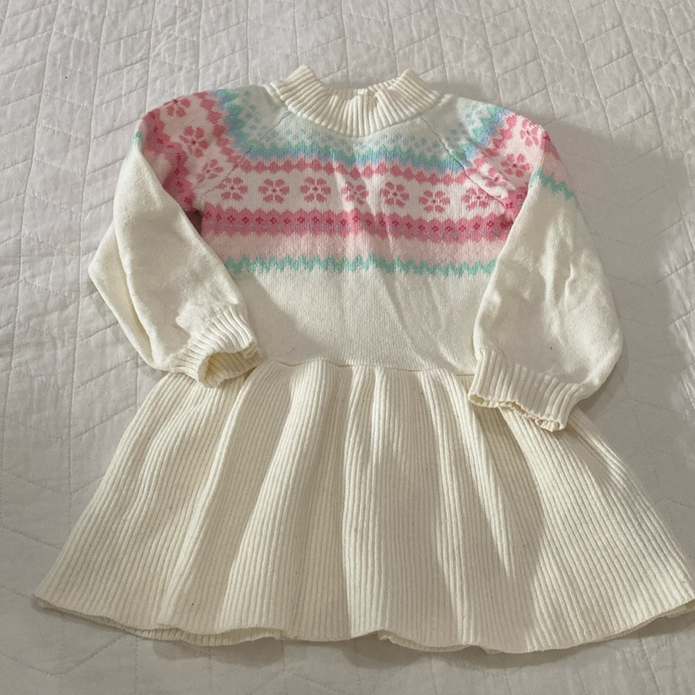 Janie and Jack Fair Isle Sweater Dress